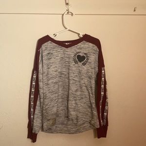 Grey shirt with love on back